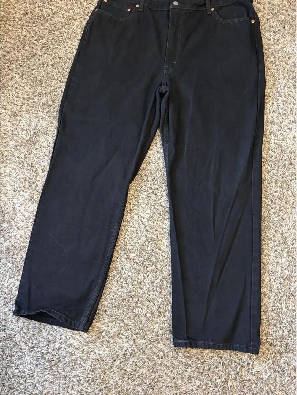 Levi's Men's 550 Black Relaxed Fit Jeans Size 42x32